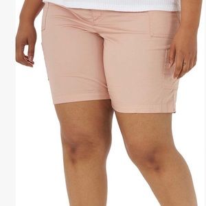 Lee Basque Pink Side Pocket Shorts Women’s Plus 22W Flex-2-Go Elastic Waistband